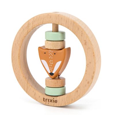 Trixie houten ronde rammelaar mr.fox