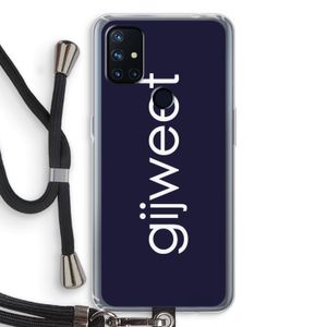 Gijweet: OnePlus Nord N10 5G Transparant Hoesje met koord