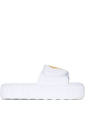 Versace Home chaussons Medusa Head à plateforme - Blanc