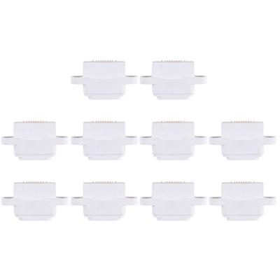 10 stuks opladen Port-Connector voor iPad mini / mini 2 / mini 3(White)