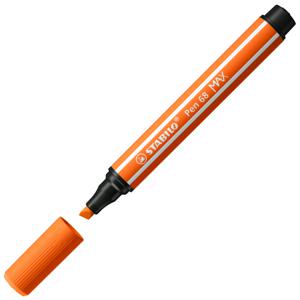 STABILO Pen 68 MAX Viltstift Met Dikke Beitelpunt Bleek Vermiljoen