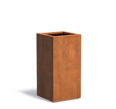 Cortenstaal plantenbak CARREZ 50x50x100cm.