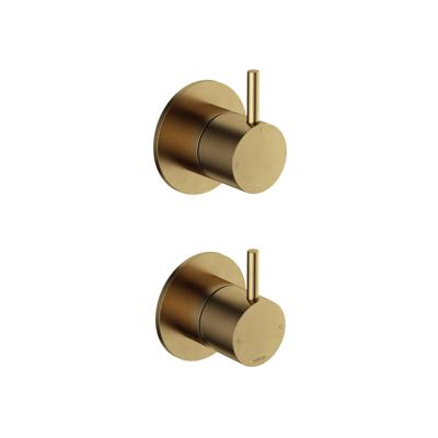 Hotbath Cobber Afbouwdeel - 2-weg omstel - Living colours - Geborsteld Messing CB129EXTBB