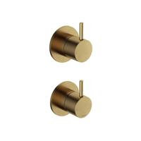 Hotbath Cobber Afbouwdeel - 2-weg omstel - Living colours - Geborsteld Messing CB129EXTBB