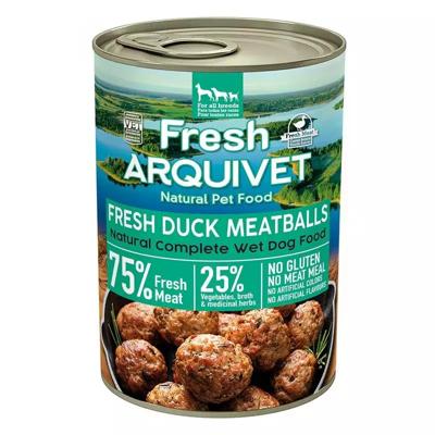 ARQUIVET Verse gehaktballetjes met eend, zoete aardappel en sinaasappel - nat hondenvoer - 400 g