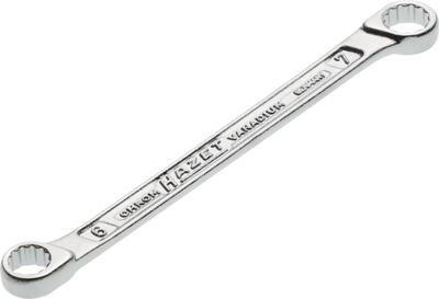 HAZET Dubbele ringsleutel 610N-6X7 · Buitentwaalfkant tractieprofiel · SW 6 x 7 mm
