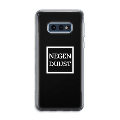 Negenduust black: Samsung Galaxy S10e Transparant Hoesje