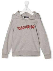 DSQUARED2 KIDS hoodie à logo imprimé - Gris