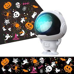 1 st halloween astronaut vormige projectie licht oplichten pompoen spin skelet spinnenweb spook heksenhoed element halloween vakantie sfeer licht usb voeding Lightinthebox