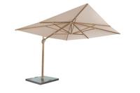 Parasol Hacienda 300 x 400 cm zand met houtlook frame 4SO - 4so