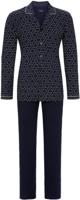 Donkerblauwe heren doorknooppyjama Donkerblauwe heren doorknooppyjama