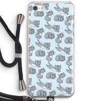 Poezen: iPhone 5 / 5S / SE Transparant Hoesje met koord