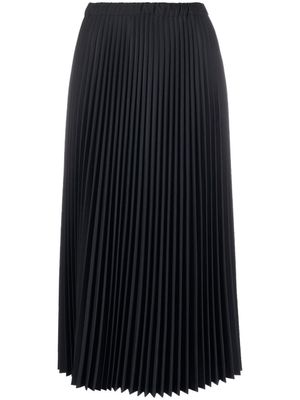 Jil Sander jupe mi-longue à design plissée - Noir