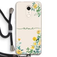 Gele bloemen: Xiaomi Redmi 5 Transparant Hoesje met koord