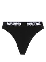 Moschino logo-waistband stretch-cotton briefs - Noir - thumbnail