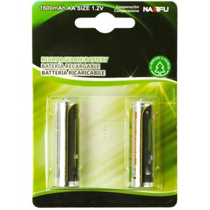 Batterij - Aigi Cinus - AA/HR06 - Oplaadbaar - 12V - Alkaline Batterijen - 1600 mAh - 2 Stuks