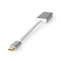 Nedis CCTB64550AL02 video kabel adapter 0,2 m USB Type-C Mini DisplayPort Zilver - thumbnail