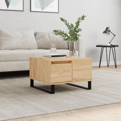 Salontafel 55x55x36,5 cm bewerkt hout sonoma eikenkleurig