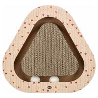 Trixie krabplank hartjes met ballen driehoekig karton abrikoos