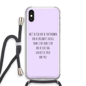 Zelfvertrouwen: iPhone X Transparant Hoesje met koord