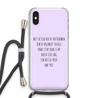 Zelfvertrouwen: iPhone X Transparant Hoesje met koord