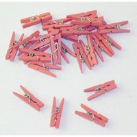 Mini knijpers hout roze (24 st)
