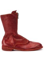 Guidi bottines zippées - Rouge - thumbnail