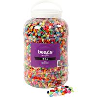 Creativ Company Xl emmer met plastic kralen, 8100st. Creativ Company Xl emmer met plastic kralen, 8100st.