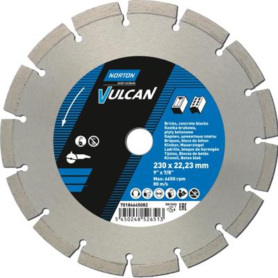 NORTON doorslijpschijf "vulcan universal" diamond cutting discs 230x22.23 angle grinder