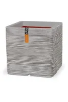 Bloempot Vierkant Rib NL 40x40x40 cm Ivoor van Capi Europe