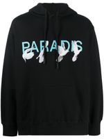 3PARADIS hoodie en coton à logo imprimé - Noir