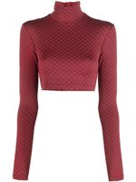 AMBUSH chemise crop à damiers - Rouge AMBUSH chemise crop à damiers - Rouge