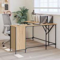 Bureau 141x141x75 cm bewerkt hout sonoma eikenkleurig