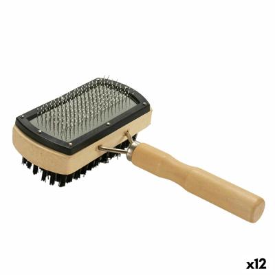 Hondenkam Mascow Bruin Grijs 10 x 17 x 5 cm Dubbel (12 Stuks)