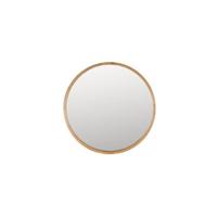 Dutchbone Caroun Spiegel| Wandspiegel Rond Middel 60x60 Hout - Bruin