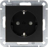 Enzo Kopp hk07 pure mat zwart inbouw stopcontact ra + kinderbeveiliging - 4624610