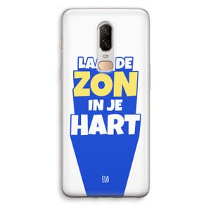 Laat de zon in je hart: OnePlus 6 Transparant Hoesje