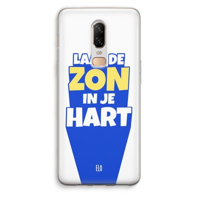 Laat de zon in je hart: OnePlus 6 Transparant Hoesje