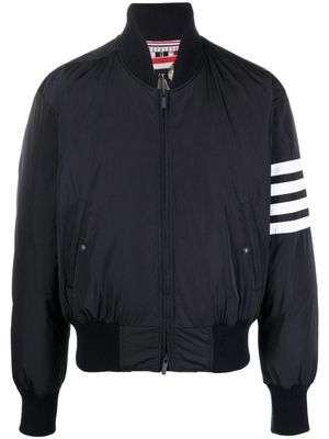 Thom Browne veste bomber à détail 4 bandes signature - Bleu
