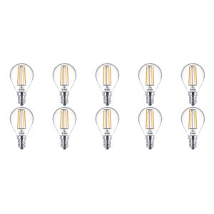 PHILIPS - LED Lamp 10 Pack - CorePro Luster 827 P45 CL - E14 Fitting - 4.5W - Warm Wit 2700K Vervangt 40W