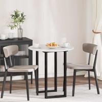 Tafelblad Hoogglans wit 70 x 70 x 1,5 cm Bewerkt hout