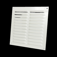 Aluminium Schoepenrooster Opbouw 250 X 250mm - Wit (1-2525w) Aluminium Schoepenrooster Opbouw 250 X 250mm - Wit (1-2525w)