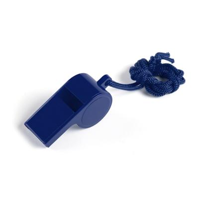 Fluitjes van kunststof - Multipack van 10x stuks - blauw - aan koordje - herrie maken - sport