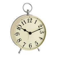 TFA wekker - alarmklok - retrolook - taupe - 12.5 x 8.5 x 16 cm - metaal TFA wekker - alarmklok - retrolook - taupe - 12.5 x 8.5 x 16 cm - metaal