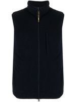ASPESI cardigan zippé à design sans manches - Bleu