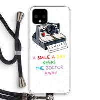 Smile: Pixel 4 Transparant Hoesje met koord