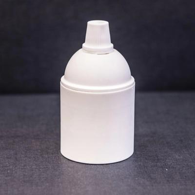 Witte kunststof bakeliet E27 fitting gladde afwerking compleet