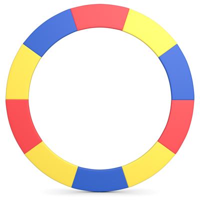 Trampoline Matras 427cm x 427cm x 10cm Trampoline Oefening Fitness Gymnastiek Trampoline Pad Kleurrijk