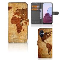 OPPO Reno 8 Lite | OnePlus Nord N20 | Flip Cover | Wereldkaart