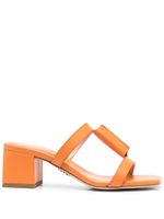 Rodo mules en cuir à bout ouvert - Orange - thumbnail